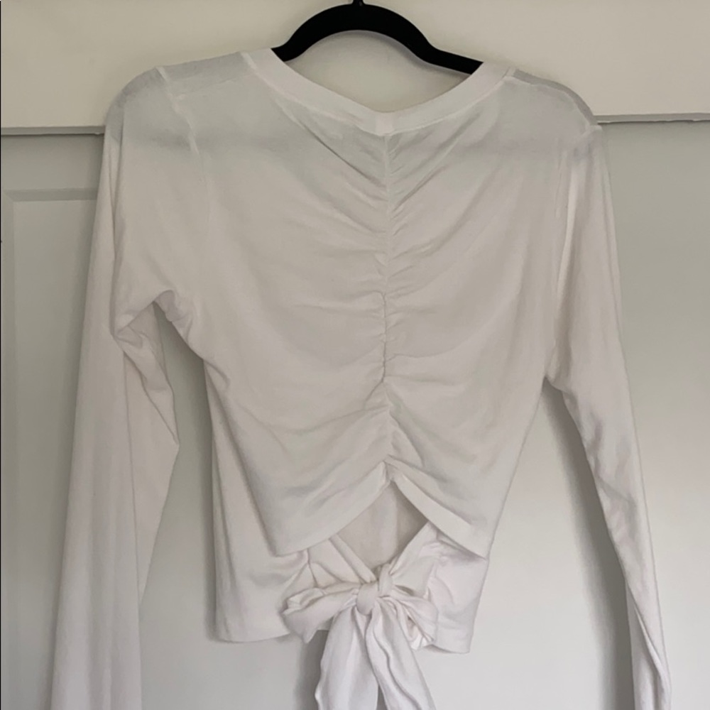 Long sleeve top with detailed back